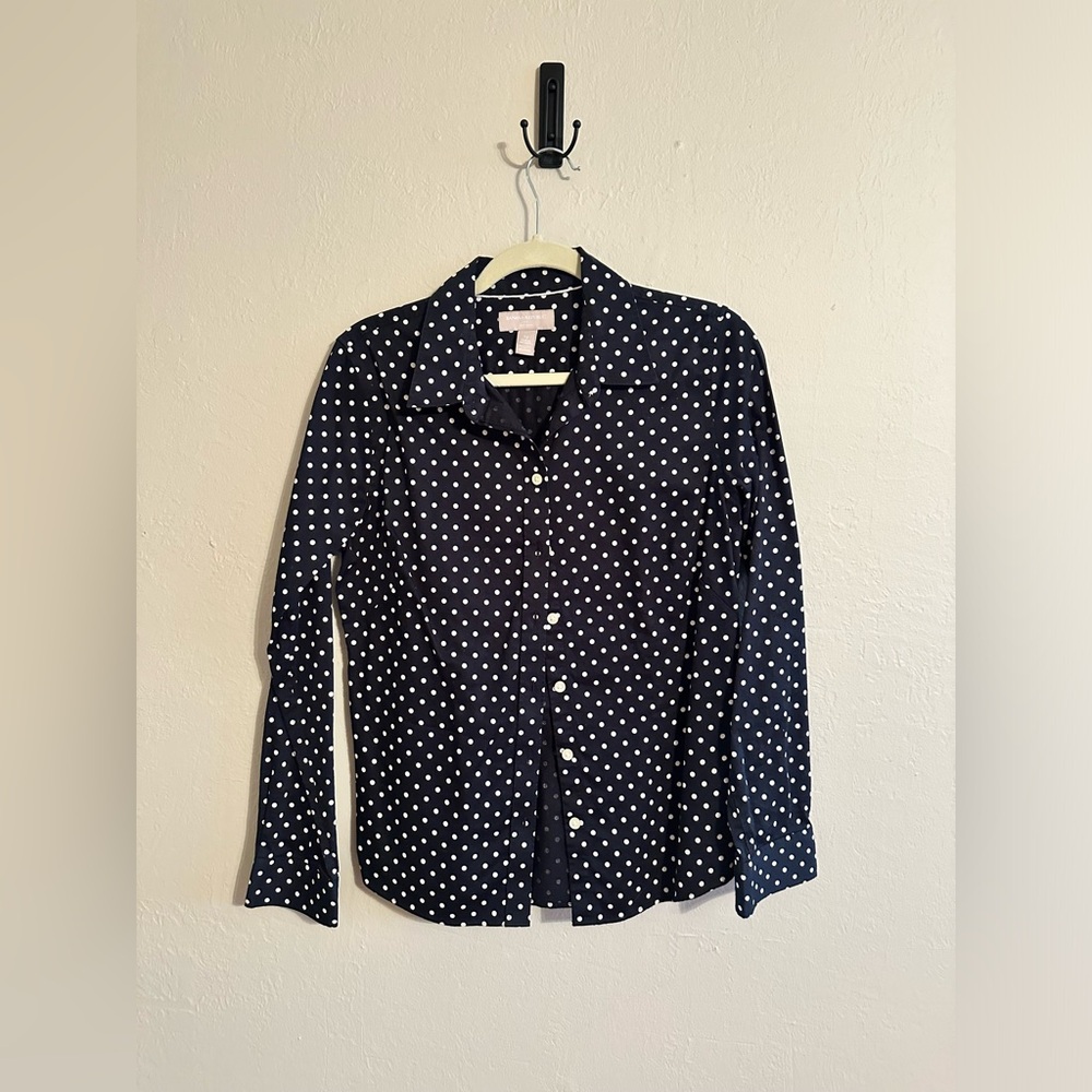 Polkadot blouse button down - Banana Republic